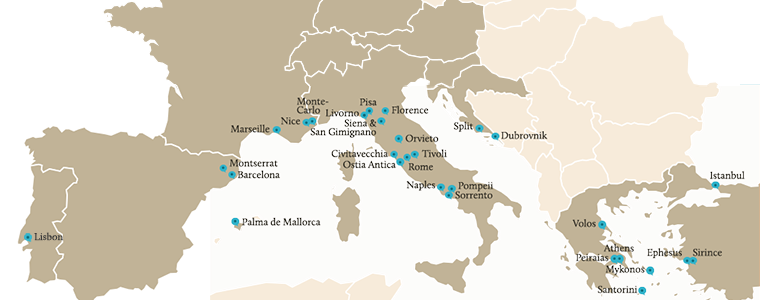 Map of Destinations
